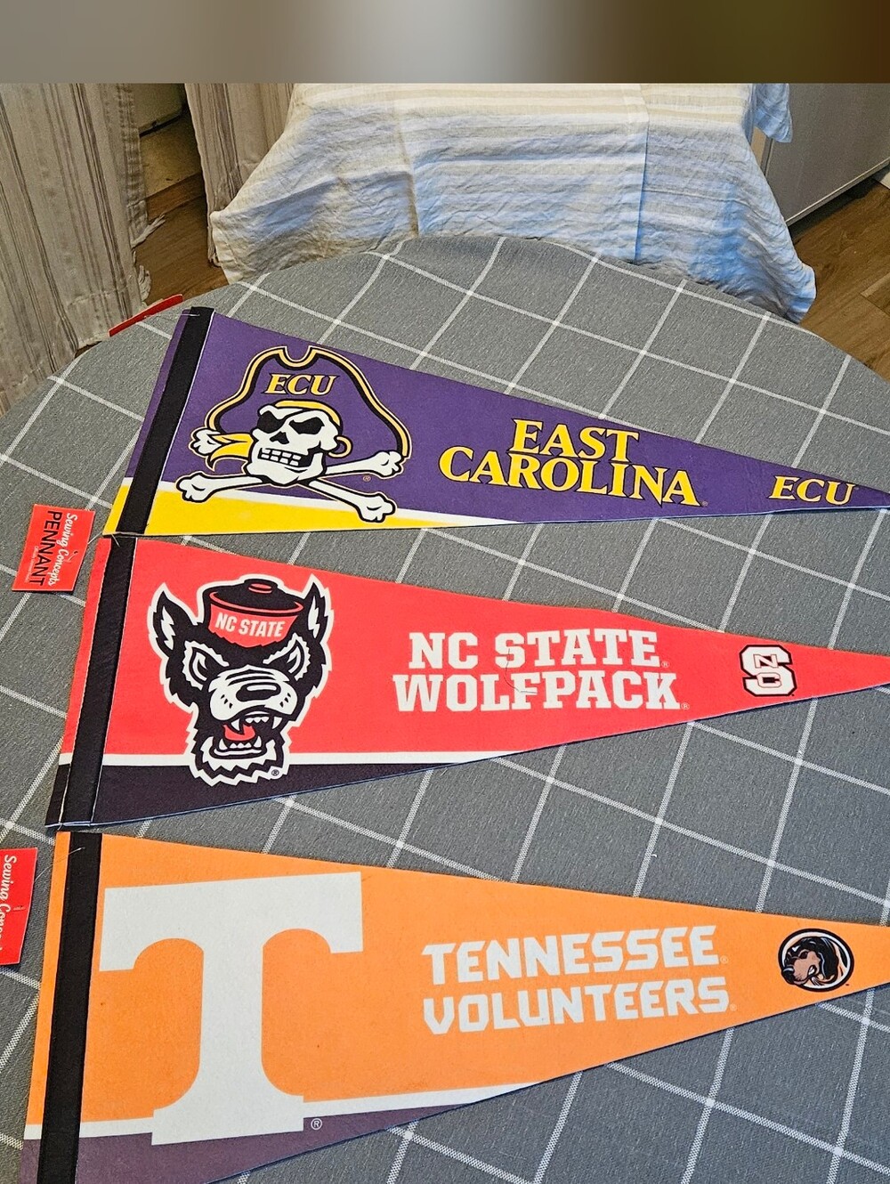 College Team Pennant Wall Decor - ECU, NC State, & TN Vols